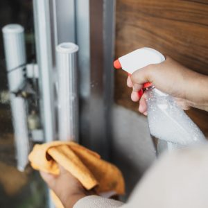 cleaning door handle